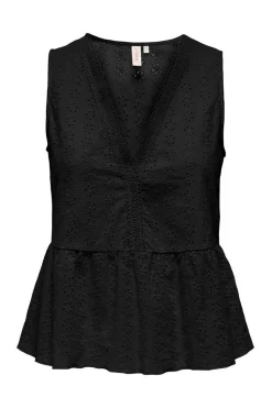 Only Camisas E Blusas-Blusa Sem Mangas Decote Em Bico