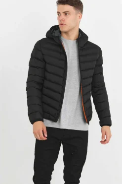 Brave Soul Blusao Acolchoado Com Capuz Preto Sale