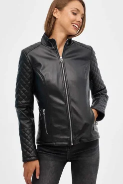 Inside Blusoes E Casacos-Blusao Biker Efeito Pele