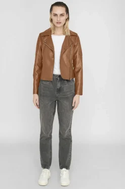 Noisy May Blusoes E Casacos-Blusao Biker Polipele