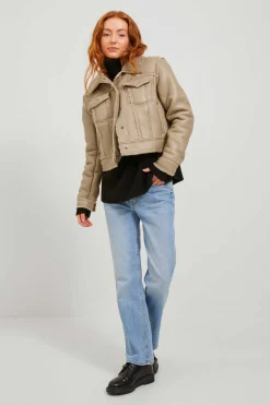 Jack & Jones Blusoes E Casacos-Blusao De Polipele Com Borrego