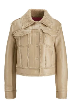 Jack & Jones Blusoes E Casacos-Blusao De Polipele Com Borrego