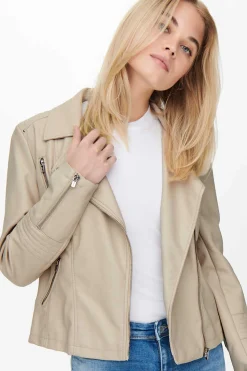 Only Blusoes E Casacos-Blusao De Polipele Estilo Biker