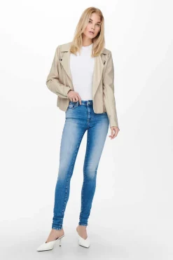 Only Blusoes E Casacos-Blusao De Polipele Estilo Biker