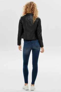 Only Blusoes E Casacos-Blusao De Polipele Estilo Biker