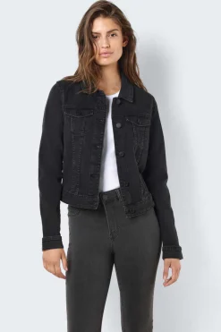 Noisy May Blusoes E Casacos-Blusao Denim Ajustado