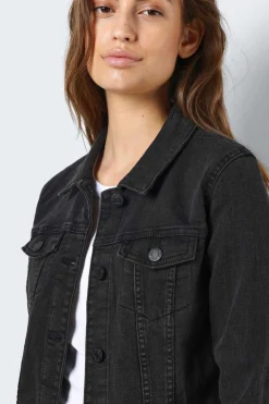 Noisy May Blusoes E Casacos-Blusao Denim Ajustado