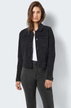 Noisy May Blusoes E Casacos-Blusao Denim Ajustado