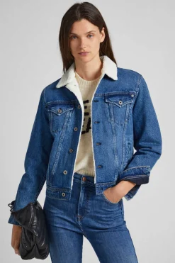 Pepe Jeans Blusoes E Casacos-Blusao Denim Forro La