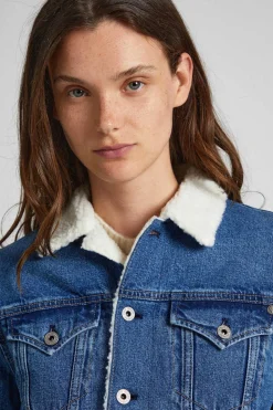 Pepe Jeans Blusoes E Casacos-Blusao Denim Forro La