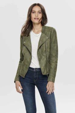 Only Blusoes E Casacos-Blusao Estilo Biker Com Fecho-Eclair