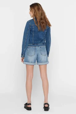Only Blusoes E Casacos-Blusao Jeans Em Azul