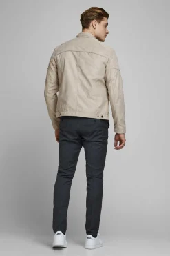 Jack & Jones Blusao Motard Efeito Couro Banana New