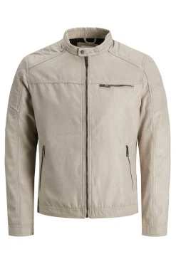 Jack & Jones Blusao Motard Efeito Couro Banana New