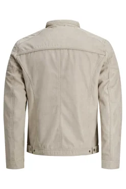 Jack & Jones Blusao Motard Efeito Couro Banana New