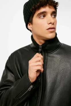 Springfield Blusao Perfeito Dupla Face Preto Discount