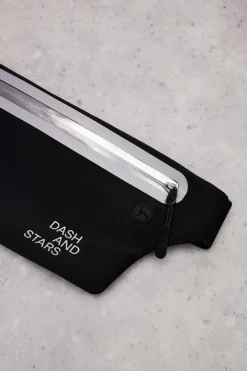 Dash and Stars Outdoor-Bolsa De Cintura Preta Extra Plana