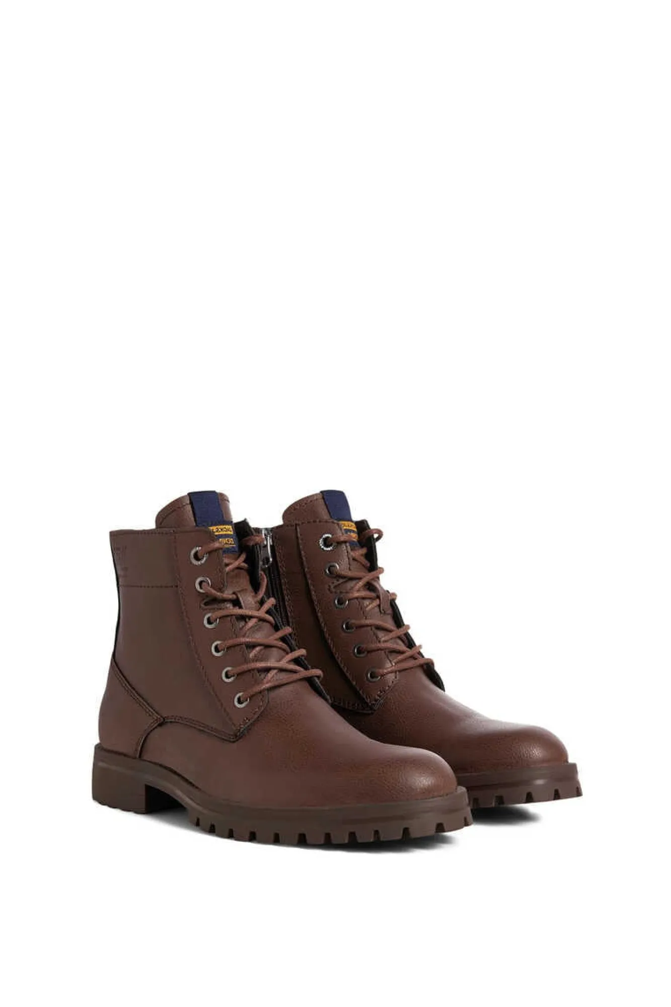 Jack & Jones Bota Efeito Pele Com Cordoes Castanho Best