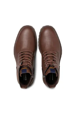 Jack & Jones Bota Efeito Pele Com Cordoes Castanho Best