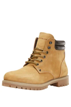 Jack & Jones Bota Montanhista De Nobuck Com Cordoes Banana Outlet