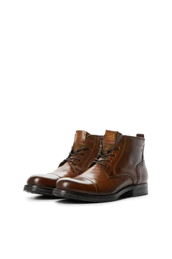 Jack & Jones Bota Pele Sola Track Castanho Hot