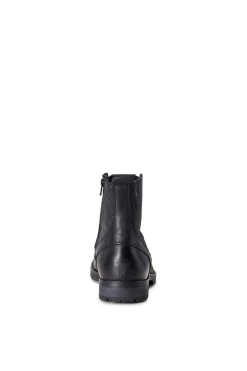Jack & Jones Botas Motard De Pele De Vaca Preto New
