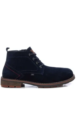 Xti Botim De Homem Em Croute Em Castanho Marinho Sale