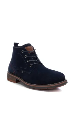 Xti Botim De Homem Em Croute Em Castanho Marinho Sale