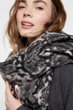 Pieces Cachecois-Cachecol Comprido Com Estampado Print