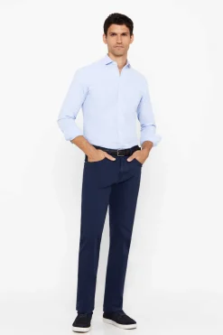 Cortefiel Calcas 5 Bolsos Corte Ajustado Azul New