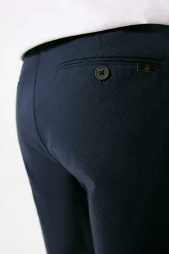 Springfield Calcas Chino Com Estrutura Bicolor Invernal Azul New