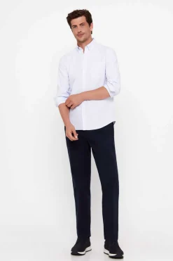 Cortefiel Calcas Chino Leves Classic Fit Azul Hot