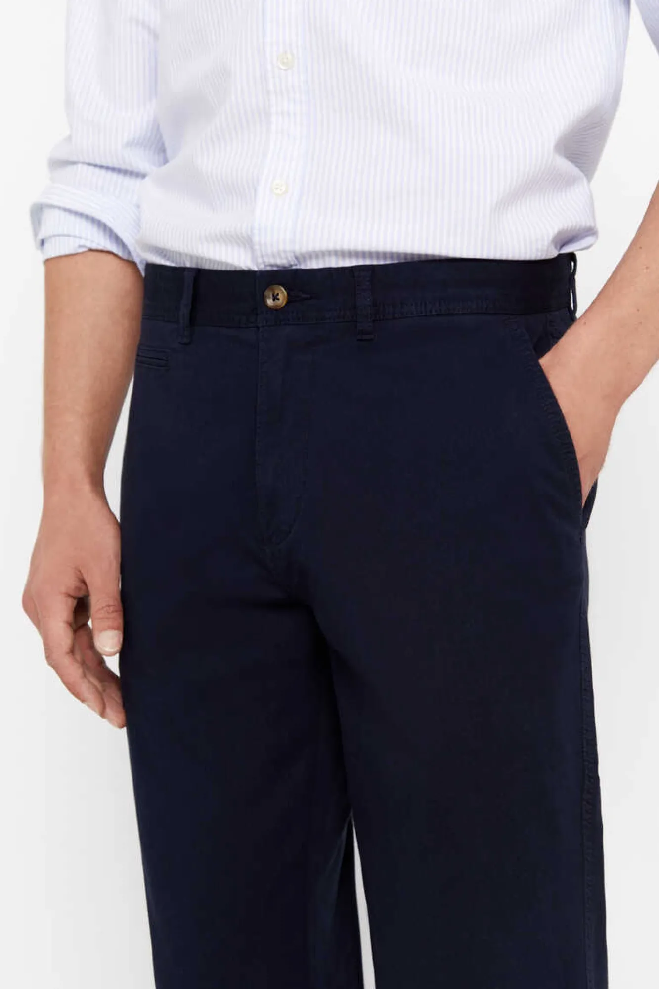 Cortefiel Calcas Chino Leves Classic Fit Azul Hot