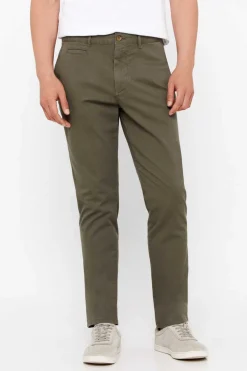 Cortefiel Calcas Chino Leves Corte Slim Verde Outlet