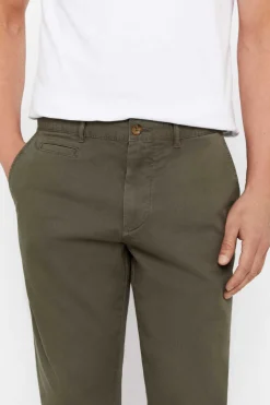 Cortefiel Calcas Chino Leves Corte Slim Verde Outlet