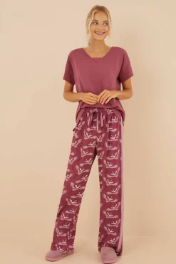Women'secret Pijamas-Calcas Com Estampado De Garcas De Moniquilla