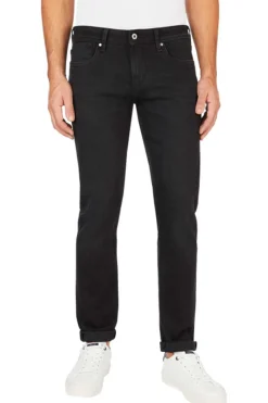 Pepe Jeans Calcas De Ganga Slim De Corte Regular Preto Online