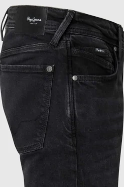 Pepe Jeans Calcas De Ganga Slim De Corte Regular Preto Online