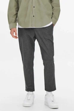 Only & Sons Calcas Fluidas Bainha Ajustada Preto Online