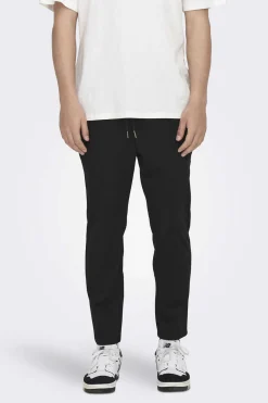Only & Sons Calcas Fluidas Bainha Ajustada Preto Sale