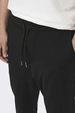 Only & Sons Calcas Fluidas Bainha Ajustada Preto Sale