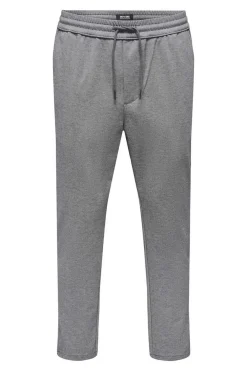 Only & Sons Calcas Fluidas Bainha Ajustada Cinza Hot