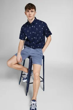 Jack & Jones Calcoes Bermudas De Algodao Estilo Bermuda Roxo New