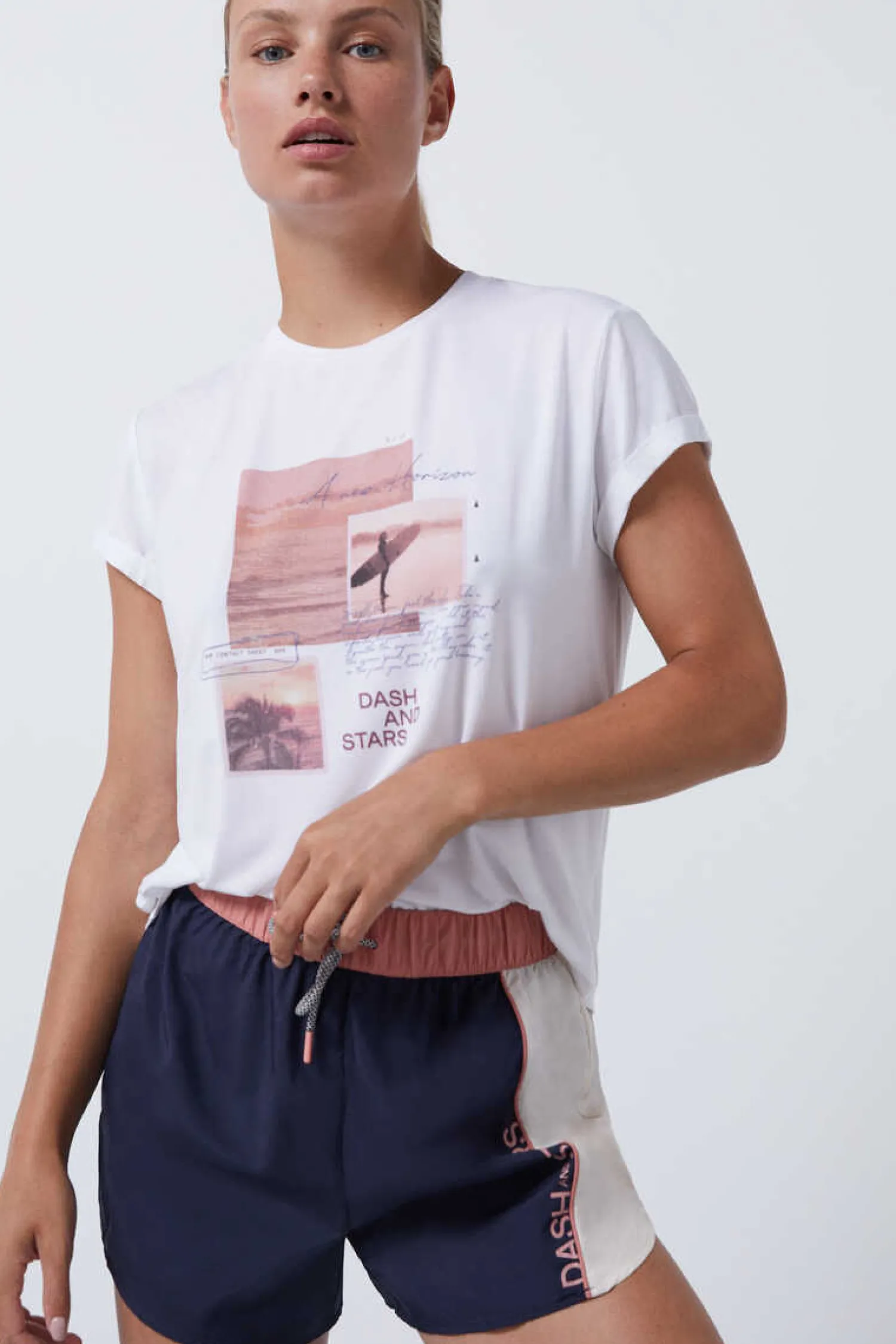 Dash and Stars Calcas-Calcoes Ultraleves Color Block Azuis