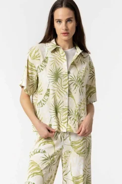 Tiffosi Camisas E Blusas-Camisa Acetinada Estampada