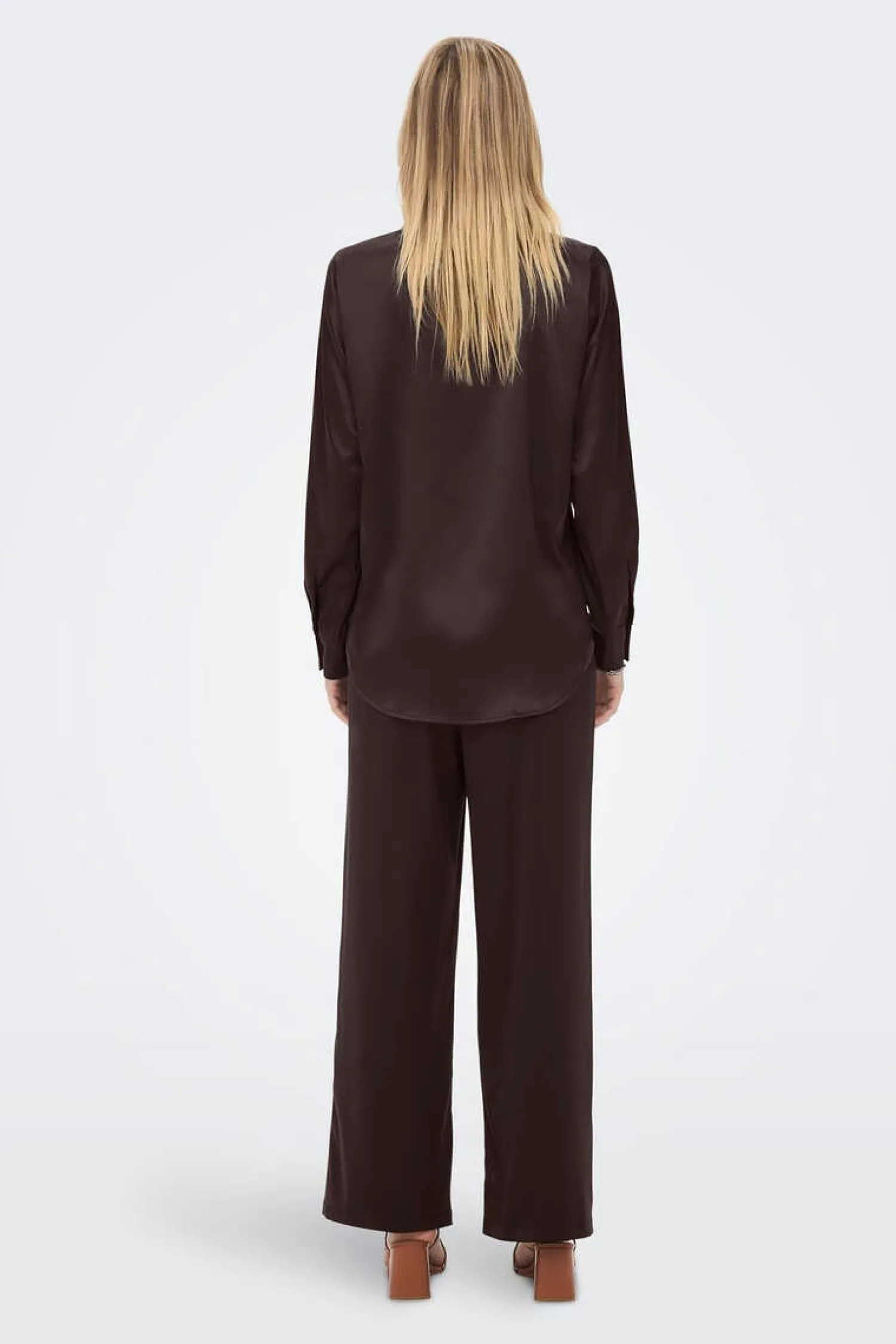 Only Camisas E Blusas-Camisa Acetinada Oversized