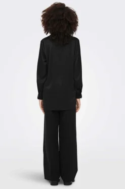 Only Camisas E Blusas-Camisa Acetinada Oversized