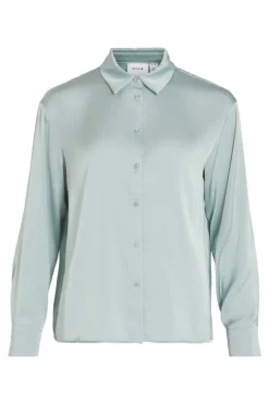 Vila Camisas E Blusas-Camisa Acetinada Total Look