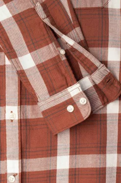 Pepe Jeans Camisa Algodao Quadrados Castanho Discount