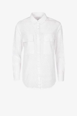 Tiffosi Camisas E Blusas-Camisa Bordado Ingles Com Bolsos A Frente